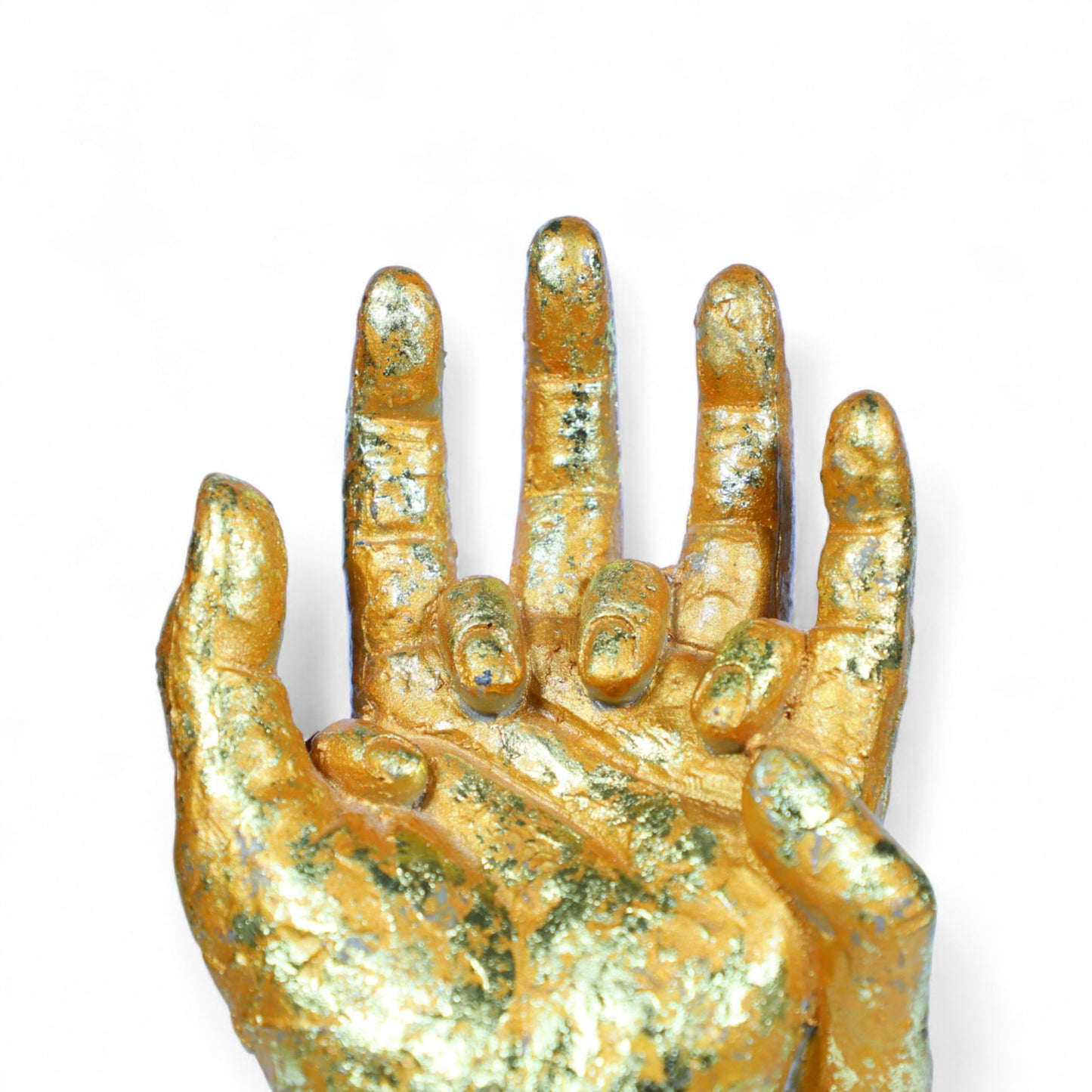 Resin Hand Sculpture – Gold Modern Office Decor
